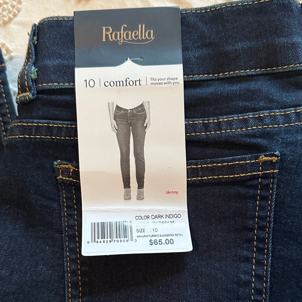 Rafaella Navy Denim Pants - Picture 2 of 9